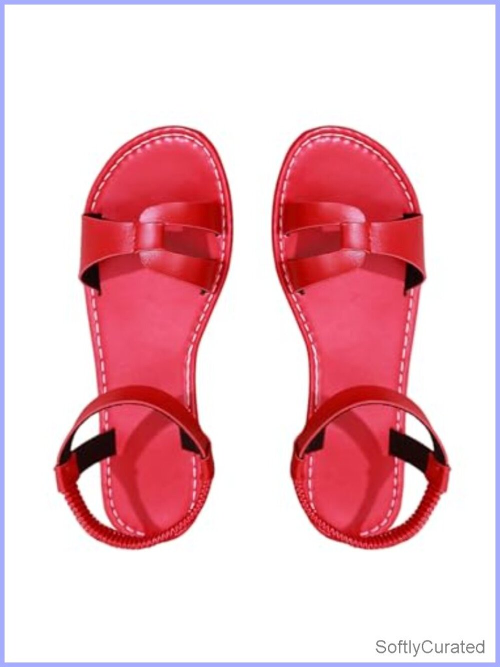 Strappy Flat Sandals with Ankle Tie Dressy Open Toe Summer Comfortable Walking